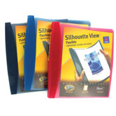 1" Assorted Colors Silhouette View Flexible Binder