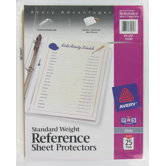 25 Pack Clear Standard Weight Reference Sheet Protector