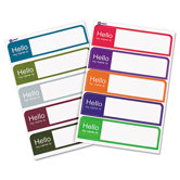 "Hello" Flexible Self-Adhesive Mini Name Badge Labels