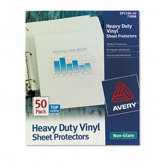Top-Load Sheet Protectors, Heavy Gauge, Letter, Non-Glare, 50/Box