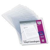 Top-Load Clear Envelopes with Thumb Notch, 10/Pack