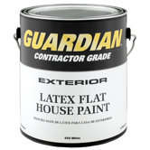 1 Gallon Flat White Exterior Latex House Paint 44-555 GL
