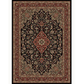Oriental Classics Medallion Black Rug