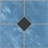 Vinyl Blue Marble / Black Diamond Floor Tile (Set of 20)