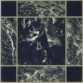 Vinyl Dark Green and Gold Trim Square Marble Floor Tile (Set of 20)