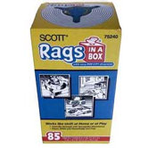 85 Count White Scott&reg; Rags In-A-Box 75240