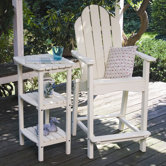Cottage Classic Adirondack Arm Chair with Side Table