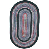 Pioneer Valley II Caribbean Blue with Dark Green Solids Multi Rug