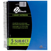8.5" x 11" 5-Subject Notebook