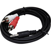 6' Two RCA To 3.5mm Y Adapter
