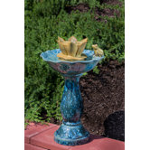 Corona Ceramic Outdoor Fountain Bird Bath