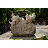 Bird Welcome Garden Stone