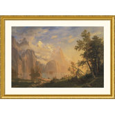 Western Landscape Gold Framed Print - Albert Bierstadt