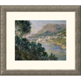 Monte Carlo, View of Cape Martin (Monte Carlo, Vue de Cap Martin) Silver Framed Print - Claude Monet