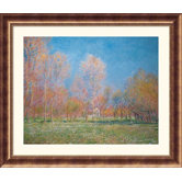 Spring in Giverny, 1890  Bronze Framed Print - Claude Monet