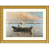 Gloucester Harbor Gold Framed Print - Winslow Homer