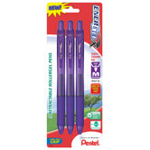 3 Count 0.7 mm Needle Point Gel Pen in Violet