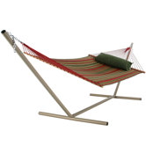 Large Quilted Fabric Hammock with Stand