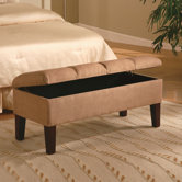 Bridal Veil Microfiber Bedroom Storage Ottoman