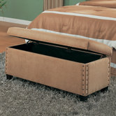 Brighton Microfiber Bedroom Storage Bench