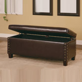Broadbent Leather Storage Bench