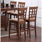 Hartsel 24" Wheat Back Bar Stool in Walnut
