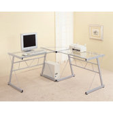Rickreall Glass Computer Desk