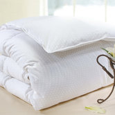 Polka Dot Cotton Goose Down Pillow in White