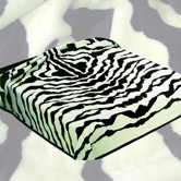Acrylic Mink Zebra Skin Queen Blanket