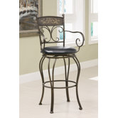 Hickory Creek Barstool in Black with Curved Legs