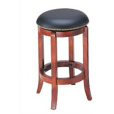 24" Swivel Bar Stool with Nailhead Trim