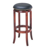 30" Swivel Bar Stool with Nailhead Trim