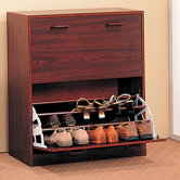 Cherry Queen Creek Double Shoe Cabinet