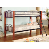 Elk City Twin over Twin Wood and Metal Bunk Bed