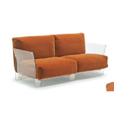 Pop Loveseat with Transparent Leg