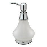 Frosted Glass Soap Dispenser in Chrome