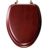 Elongated Cherry Closed Front Toilet Seat
