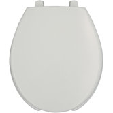 Round Commercial Open Front with Cover 3" Lift Solid Plastic Toilet Seat with STA-TITE and DuraGuard