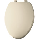 Elongated Closed Front Toilet Seat with Easy Clean and Change Hinges