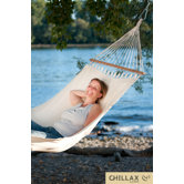 Single Organic Cotton Hammock with Timber Spreader Bar