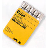 5 Count 20 Amp SFE Glass Tube Fuses SFE20