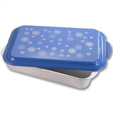 Seasonal Winter Snowflakes Covered Cake Pan