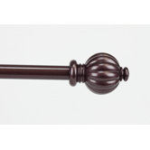 Classic Pumpkin Curtain Rod in Cocoa