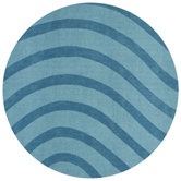 Transitions Light Blue/Blue Waves Rug