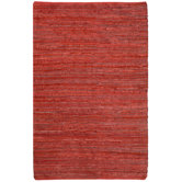 Matador Leather Chindi Red Rug