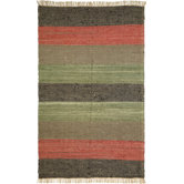 Matador Striped Leather Chindi Rug