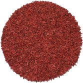Pelle Leather Red Rug