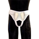 Lo-Profile Hernia Double Belt  in White