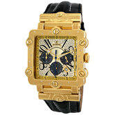 Phantom Chronograph Leather Diamond Watch
