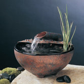 Ceramic Nature Bowl Tabletop Fountain